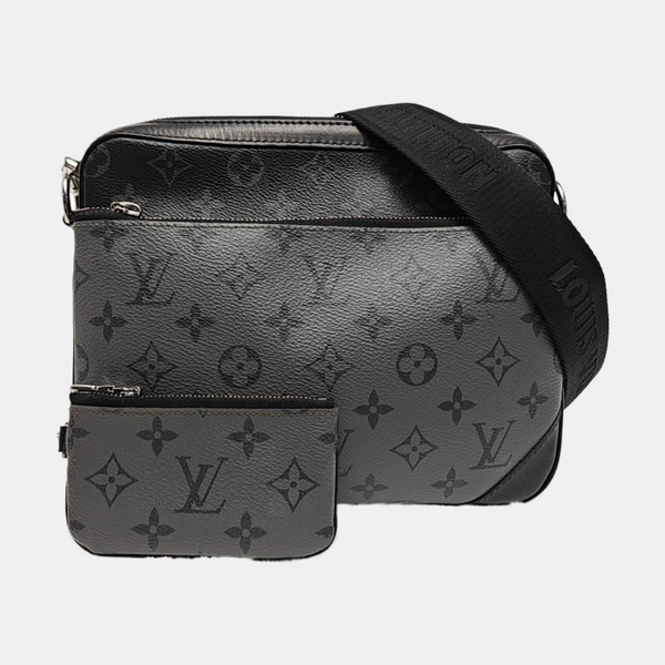 TRIO Monogram Coated Canvas Gray