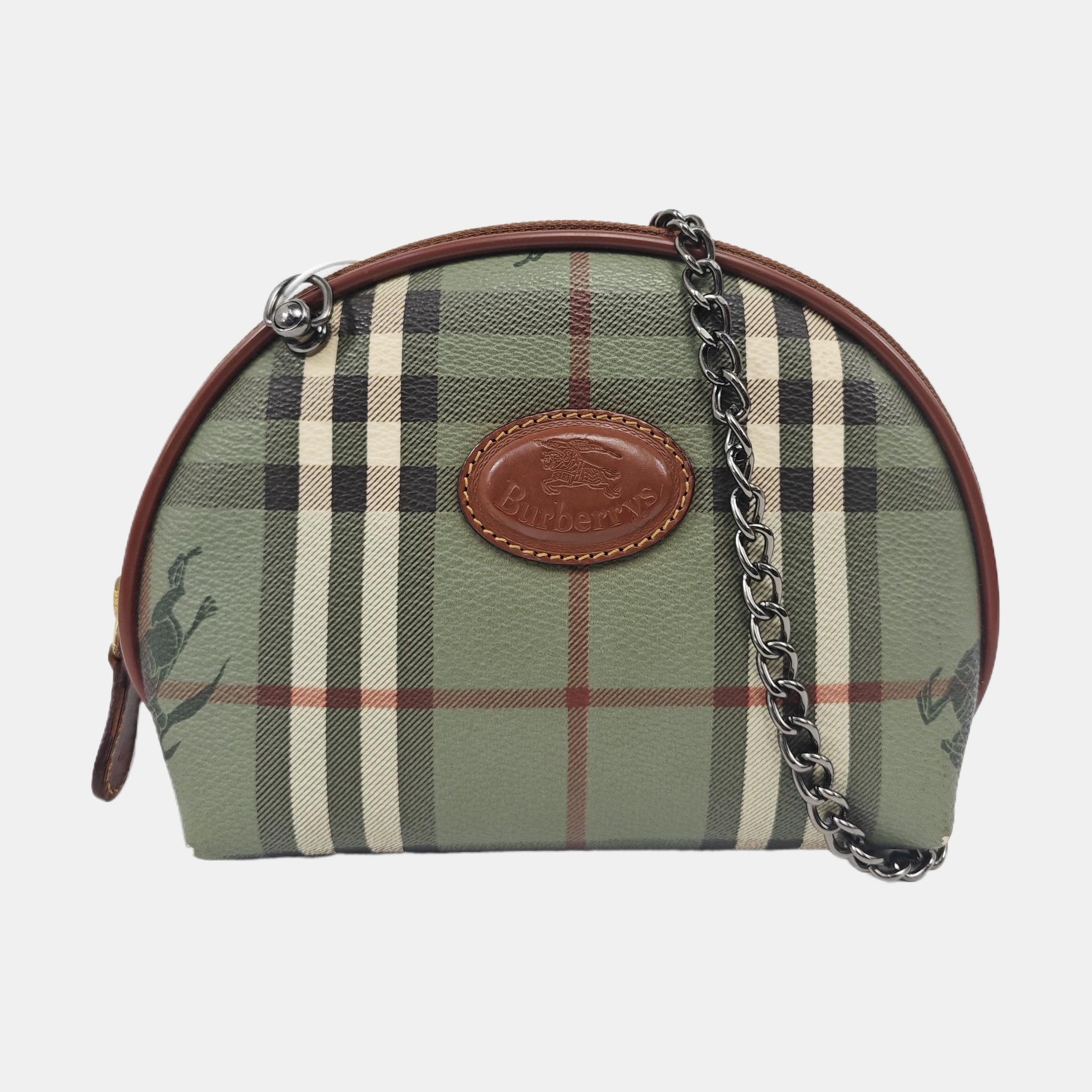 Coated Canvas Shoulder Bag Green