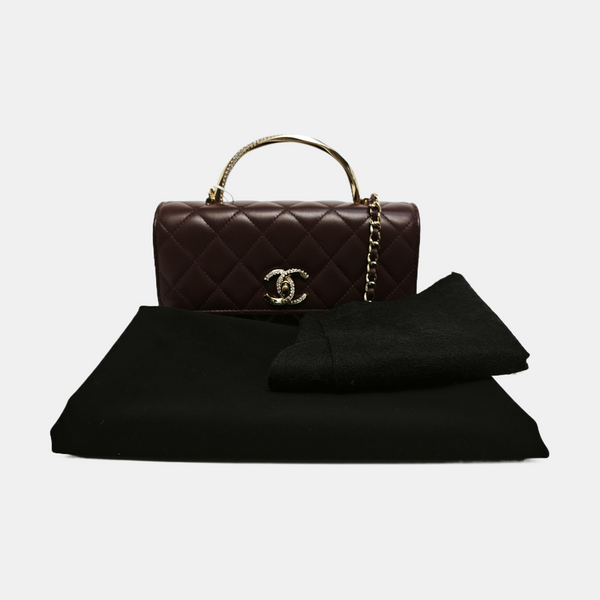 WOC Quilted Lambskin Brown
