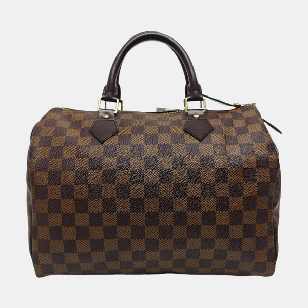 SPEEDY 30 Damier Ebene Coated Canvas Brown