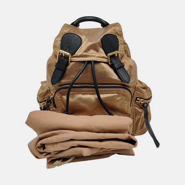 The Rucksack Medium Nylon Gold