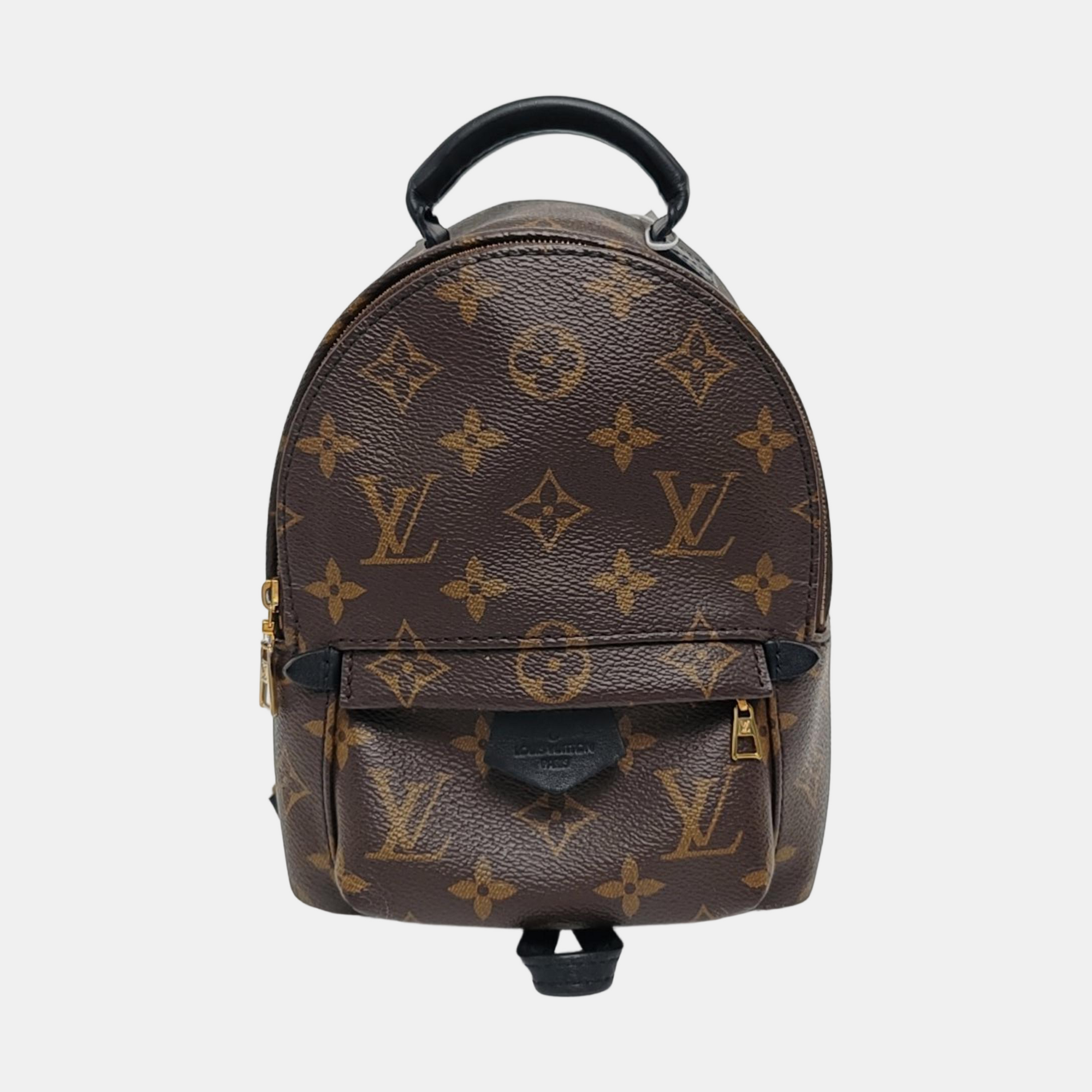 PALM SPRINGS Mini Monogram Coated Canvas Brown