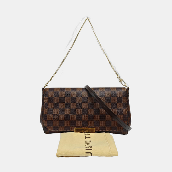 FAVORITE PM Damier Ebene Coated Canvas Brown