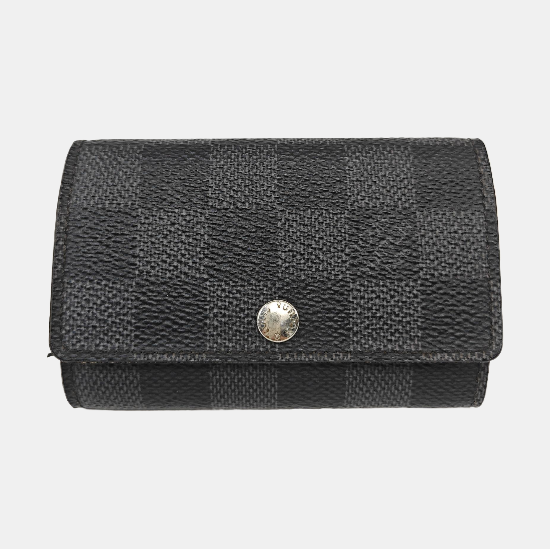 Damier Graphite Coated Canvas Key Pouch Black