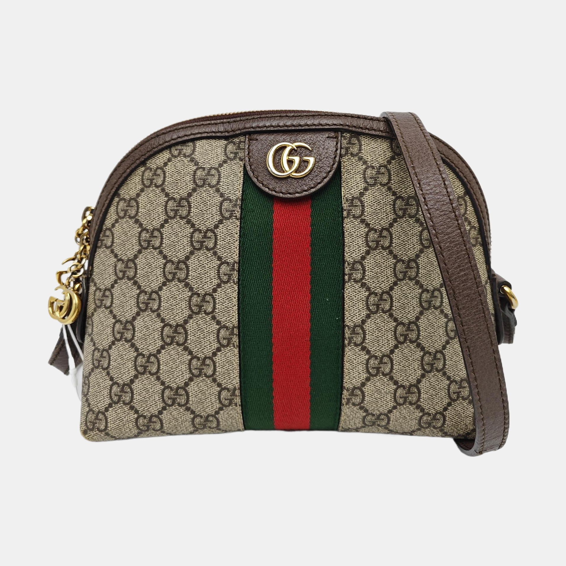 Ophidia Small Monogram Coated Canvas Beige
