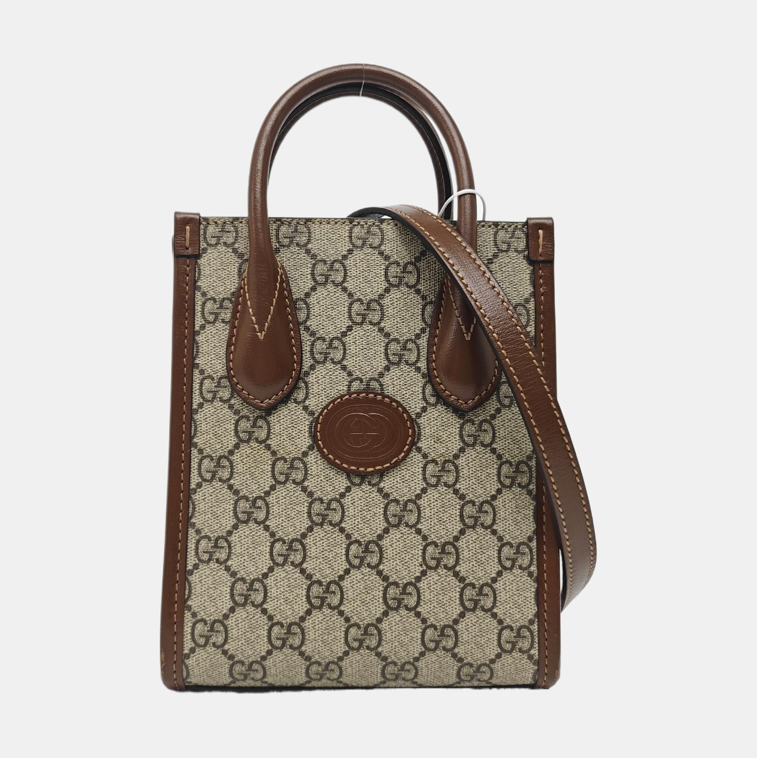 Retro Mini Monogram Coated Canvas Beige