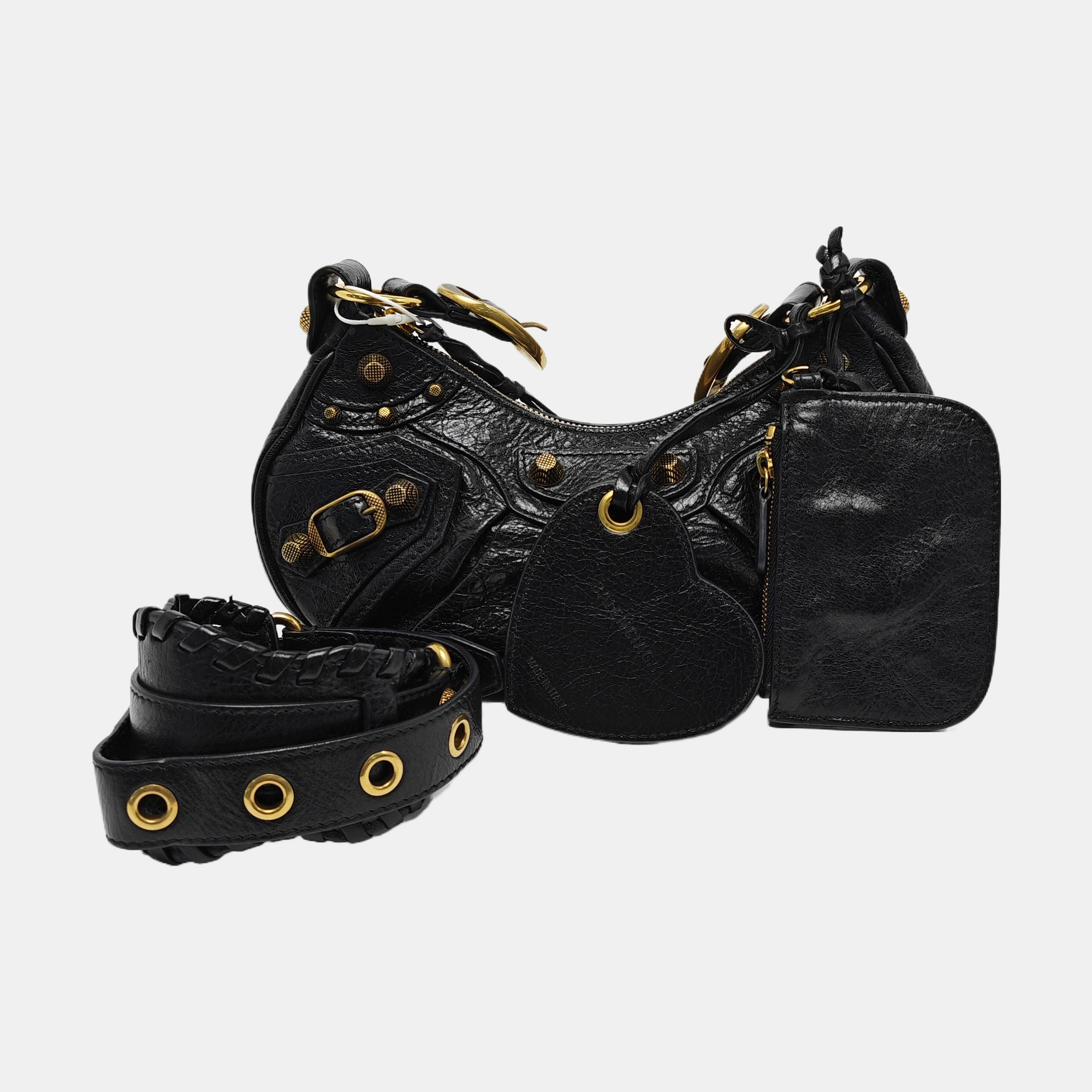 Le Cagole Small Calfskin Black