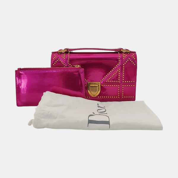 Diorama Cannage Patent Leather Red