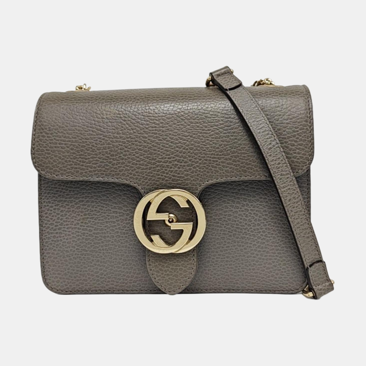 Authenticated pre-owned  Interlocking G Small Calfskin Grey - Shoulder Bag at Looply