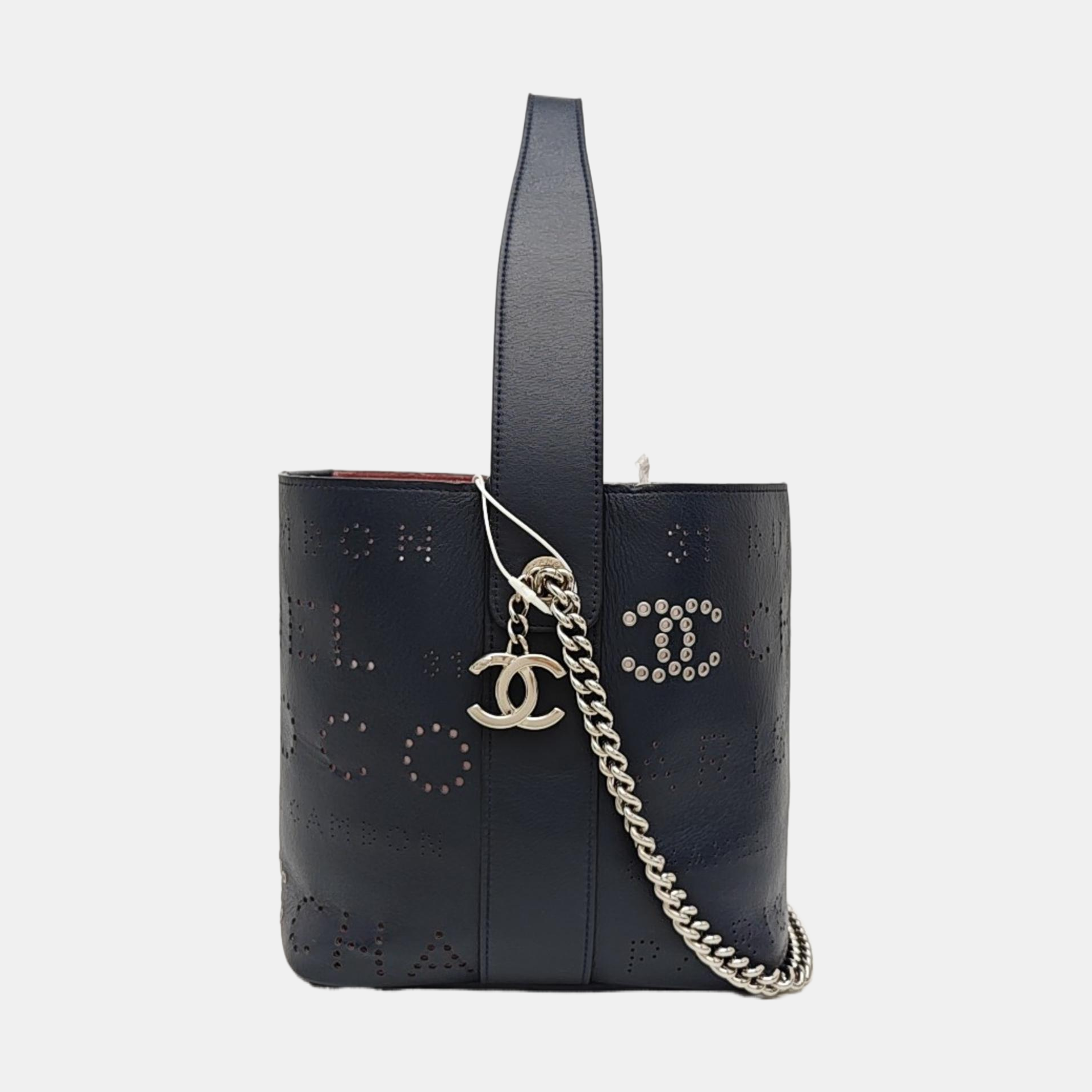 Calfskin Bucket Bag Small Blue
