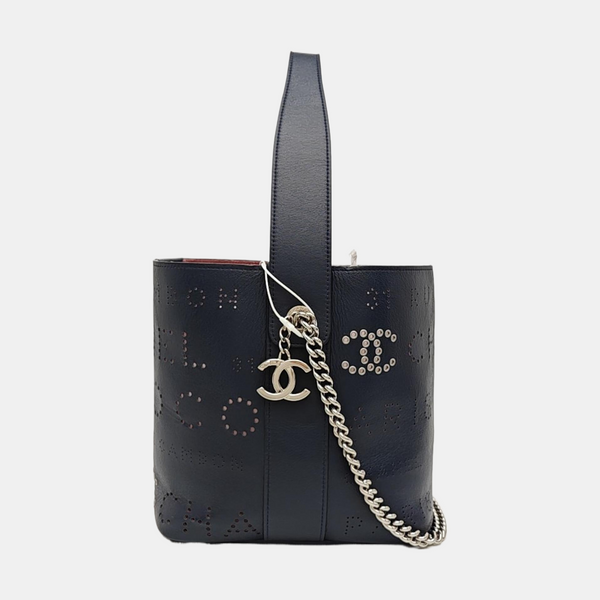 Calfskin Bucket Bag Small Blue