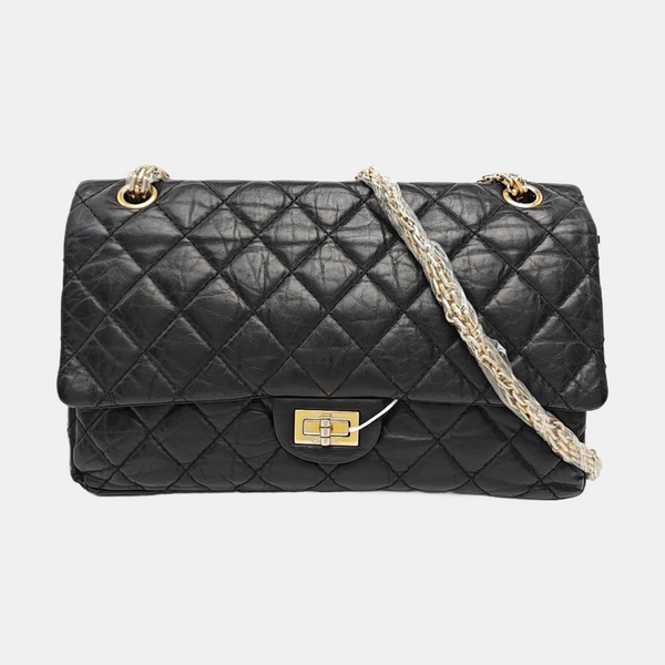 2.55 227 (jumbo) Quilted Calfskin Black