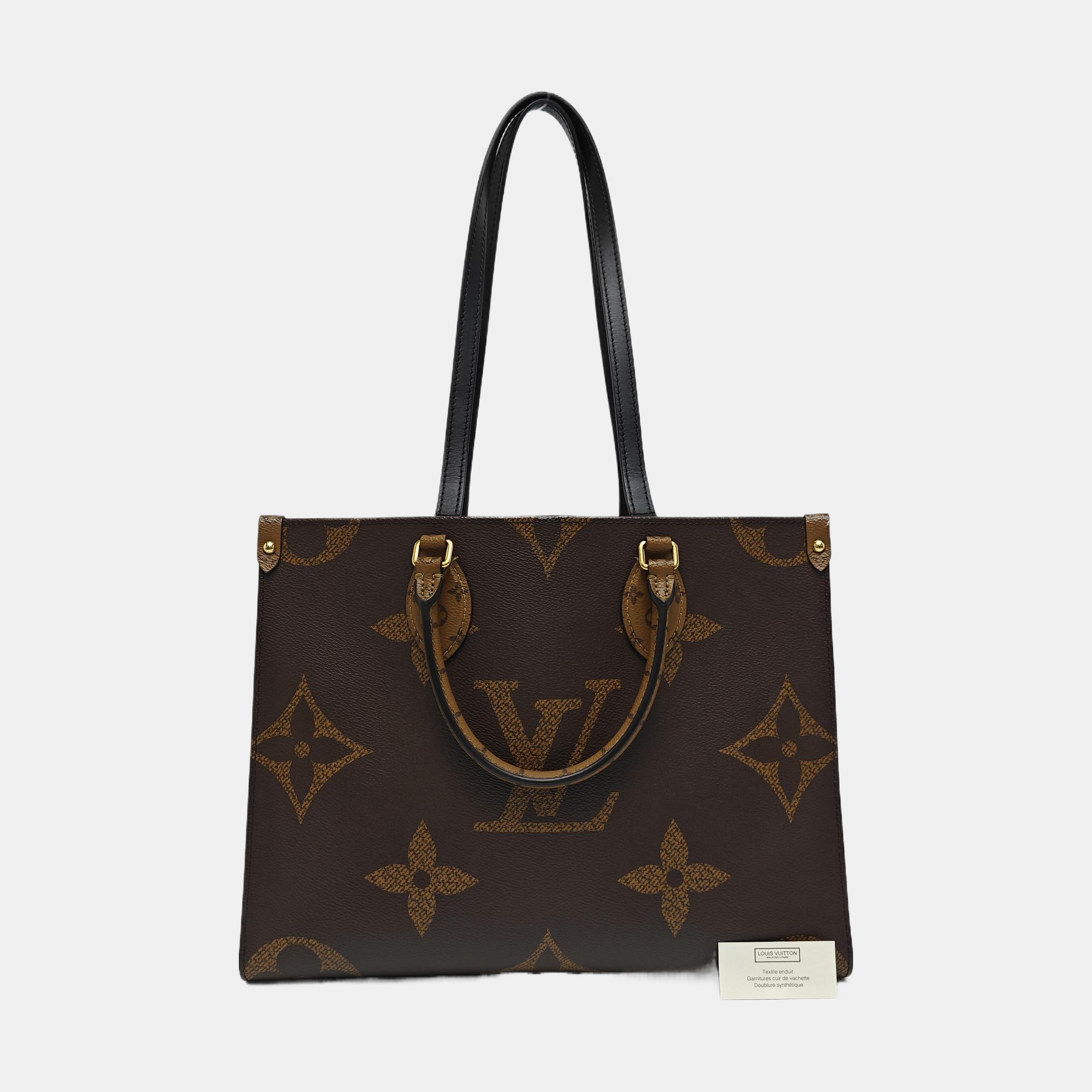ONTHEGO MM Monogram Coated Canvas Brown