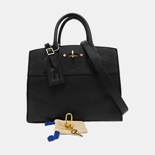 CITY STEAMER PM Calfskin Black