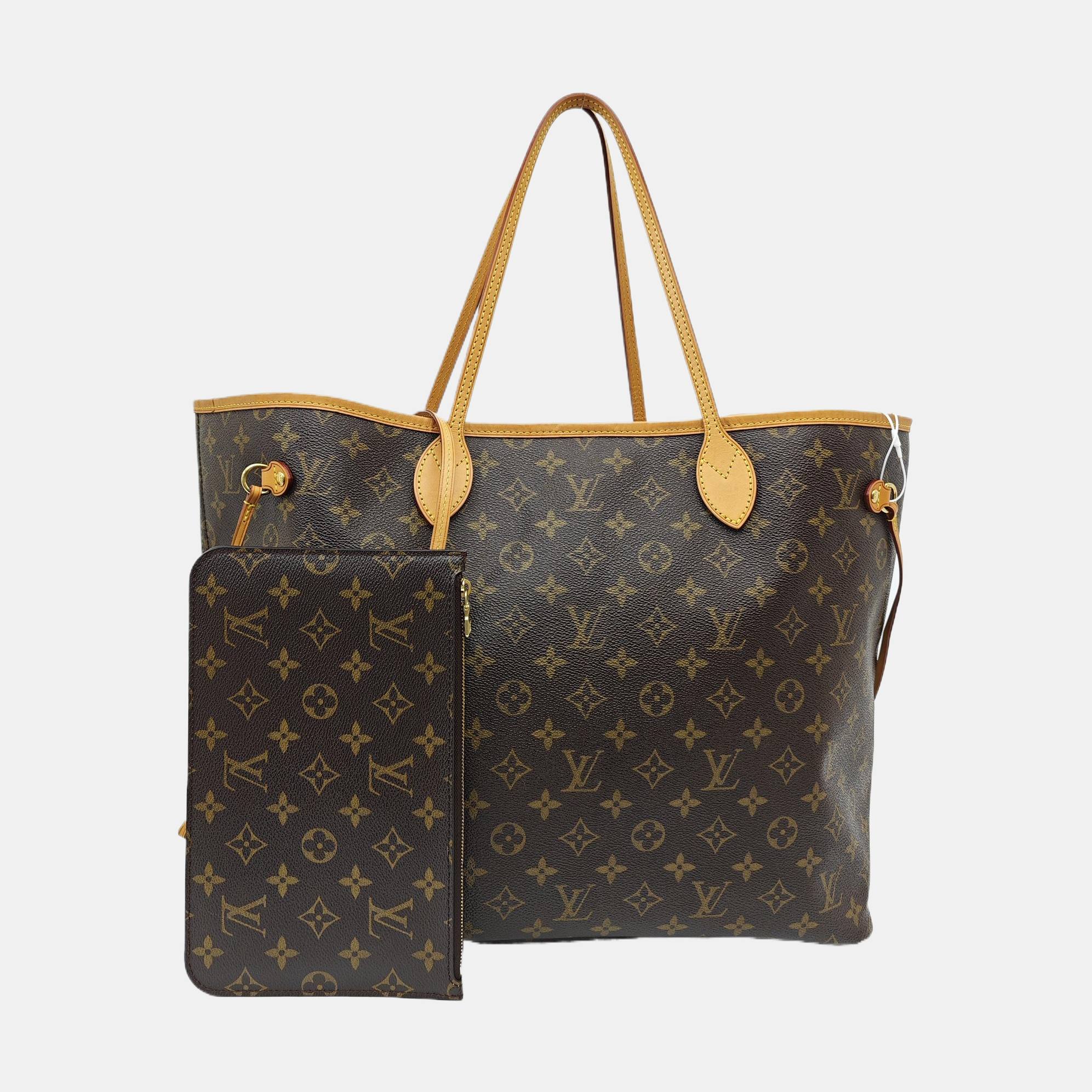 NEVERFULL GM Monogram Coated Canvas Brown