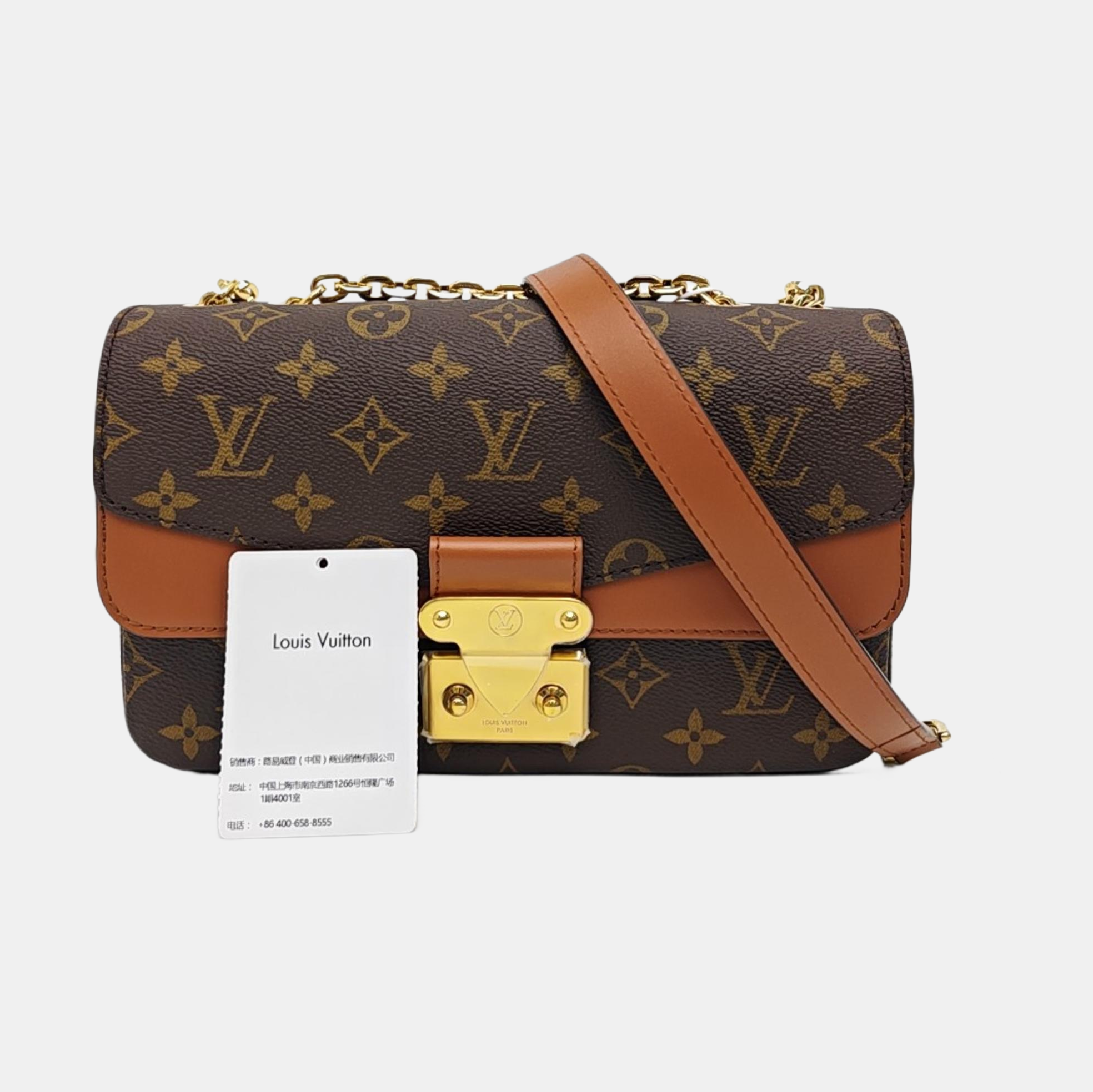 MARCEAU Monogram Coated Canvas Brown