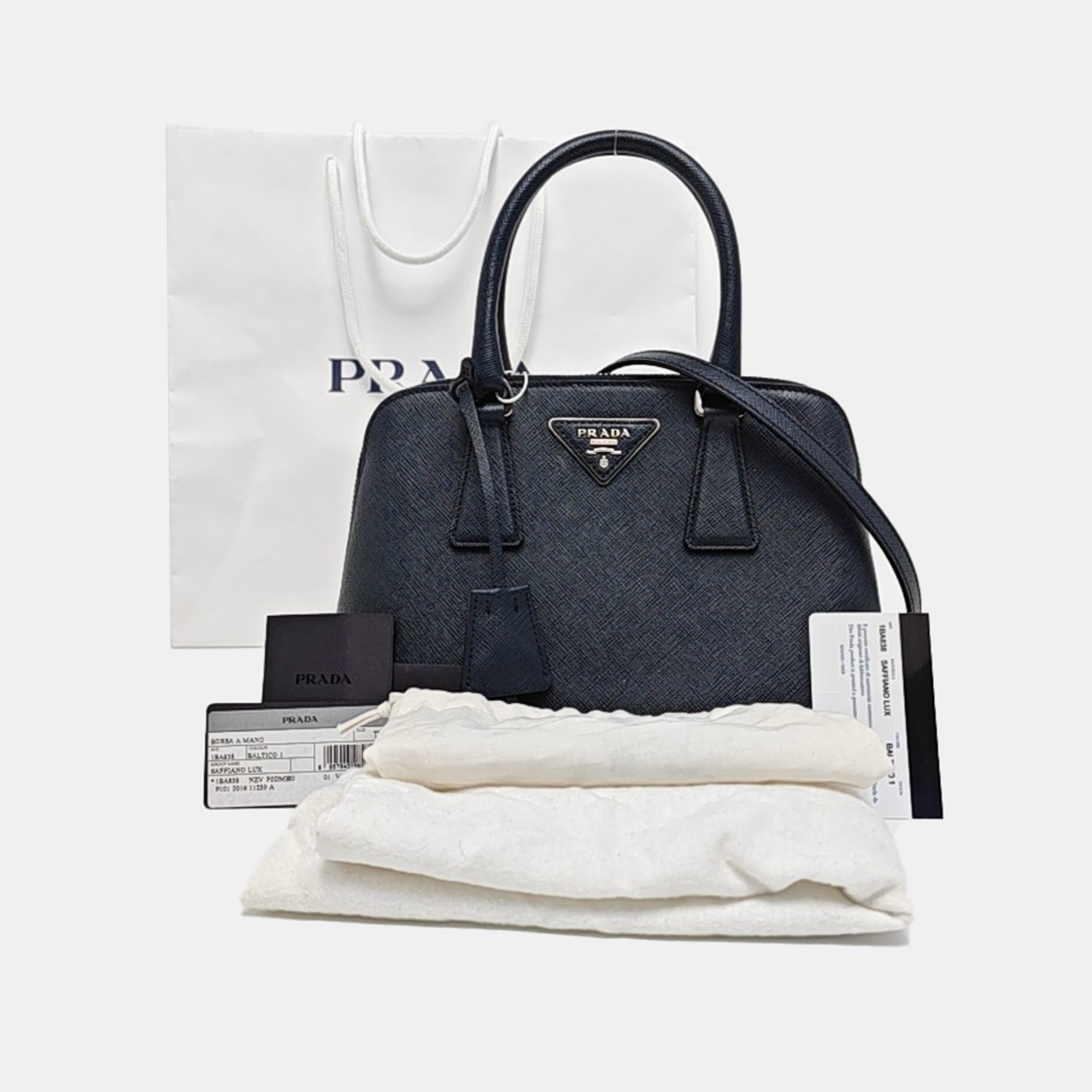 Promenade Small Saffiano Calfskin Blue