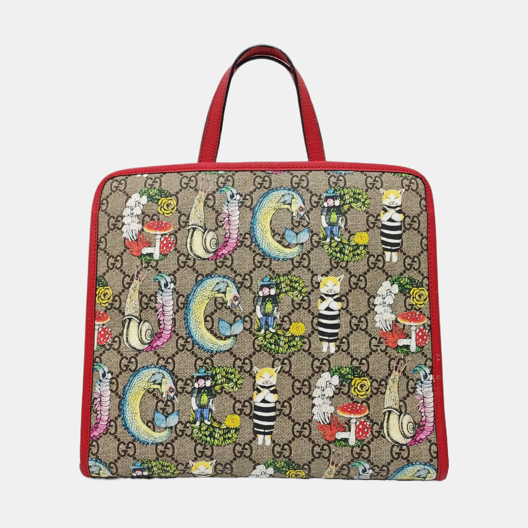 Children’s GG Bucket Monogram Coated Canvas Beige