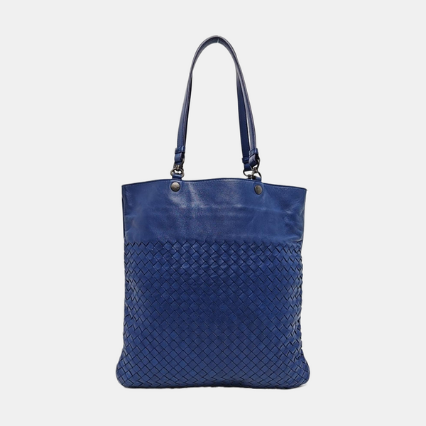 Lambskin Top Handle Bag Blue