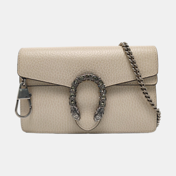 Authenticated pre-owned  Dionysus Super Mini Calfskin White - Crossbody Bag at Looply