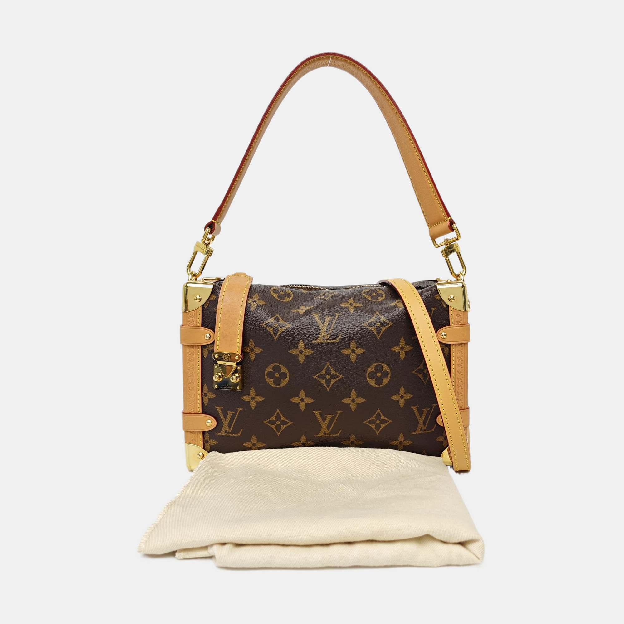 SIDE TRUNK MM Monogram Coated Canvas Brown