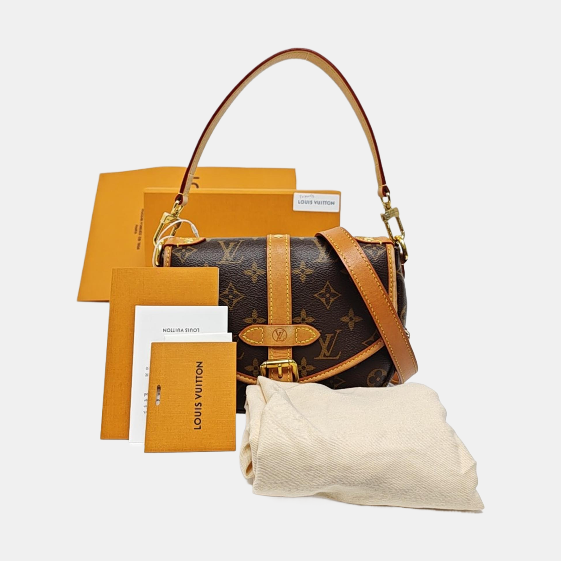SAUMUR BB Monogram Coated Canvas Brown