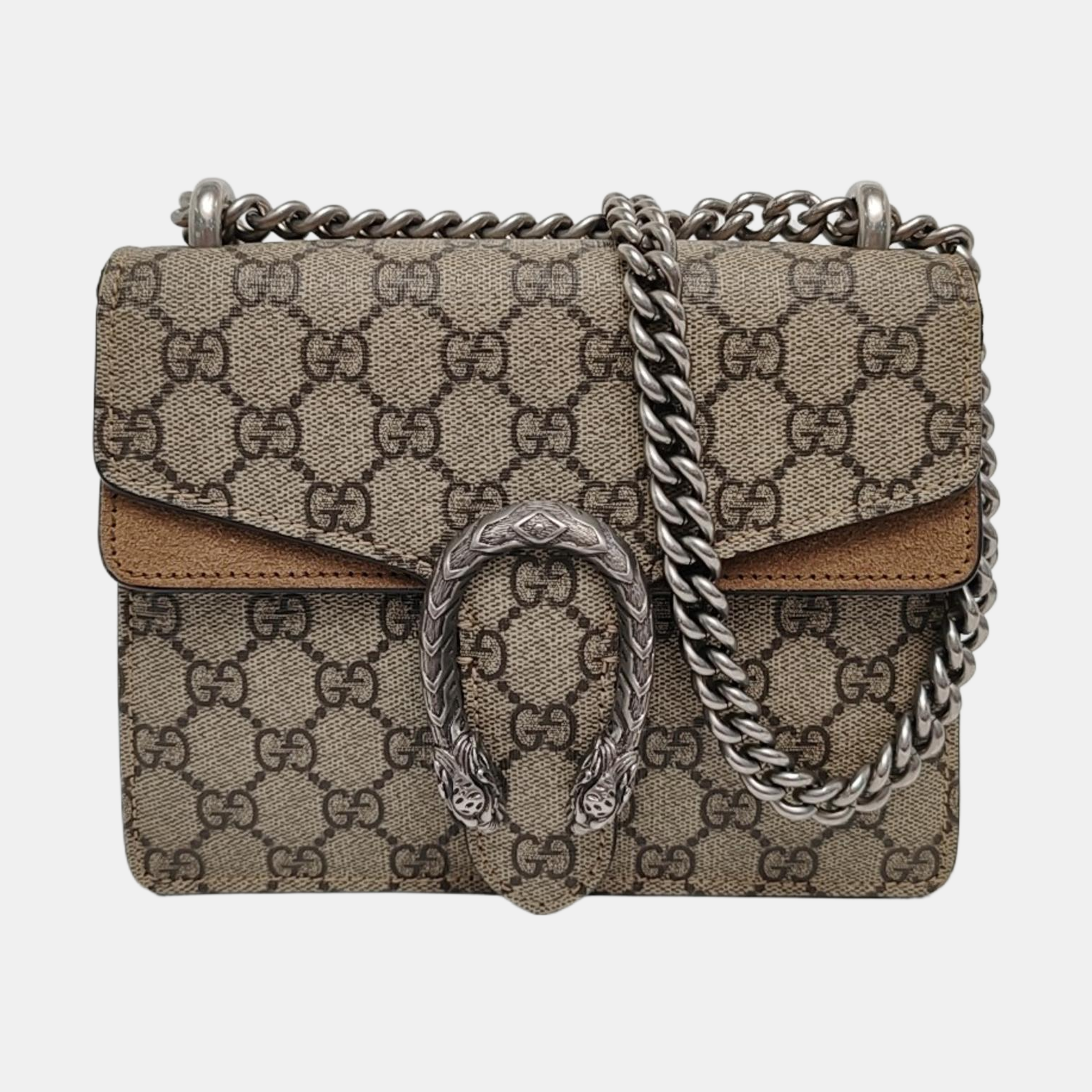 Dionysus Mini Monogram Coated Canvas Beige