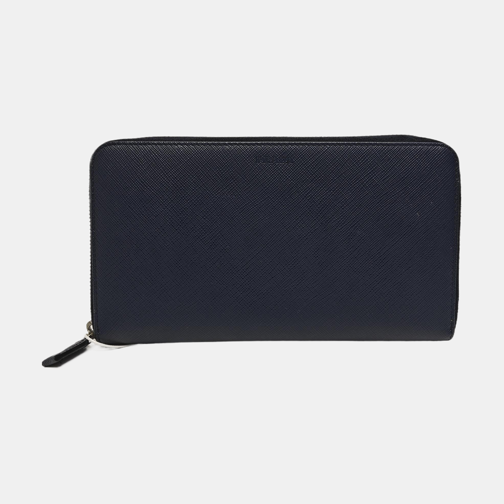 Saffiano Calfskin Wallet Blue