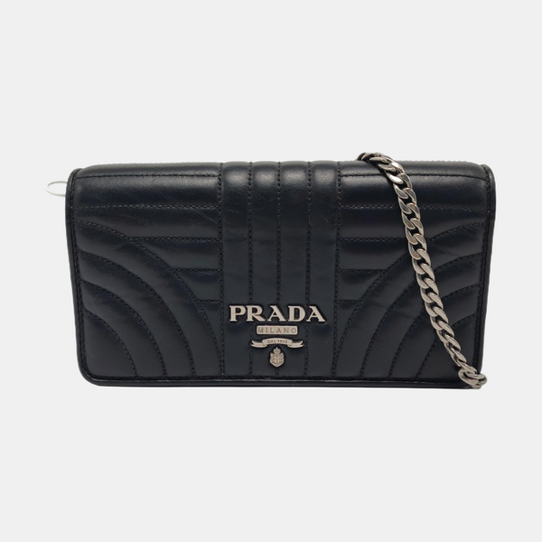 Diagramme Mini Quilted Lambskin Black