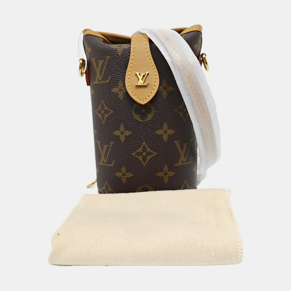 FOLD ME Monogram Coated Canvas Brown