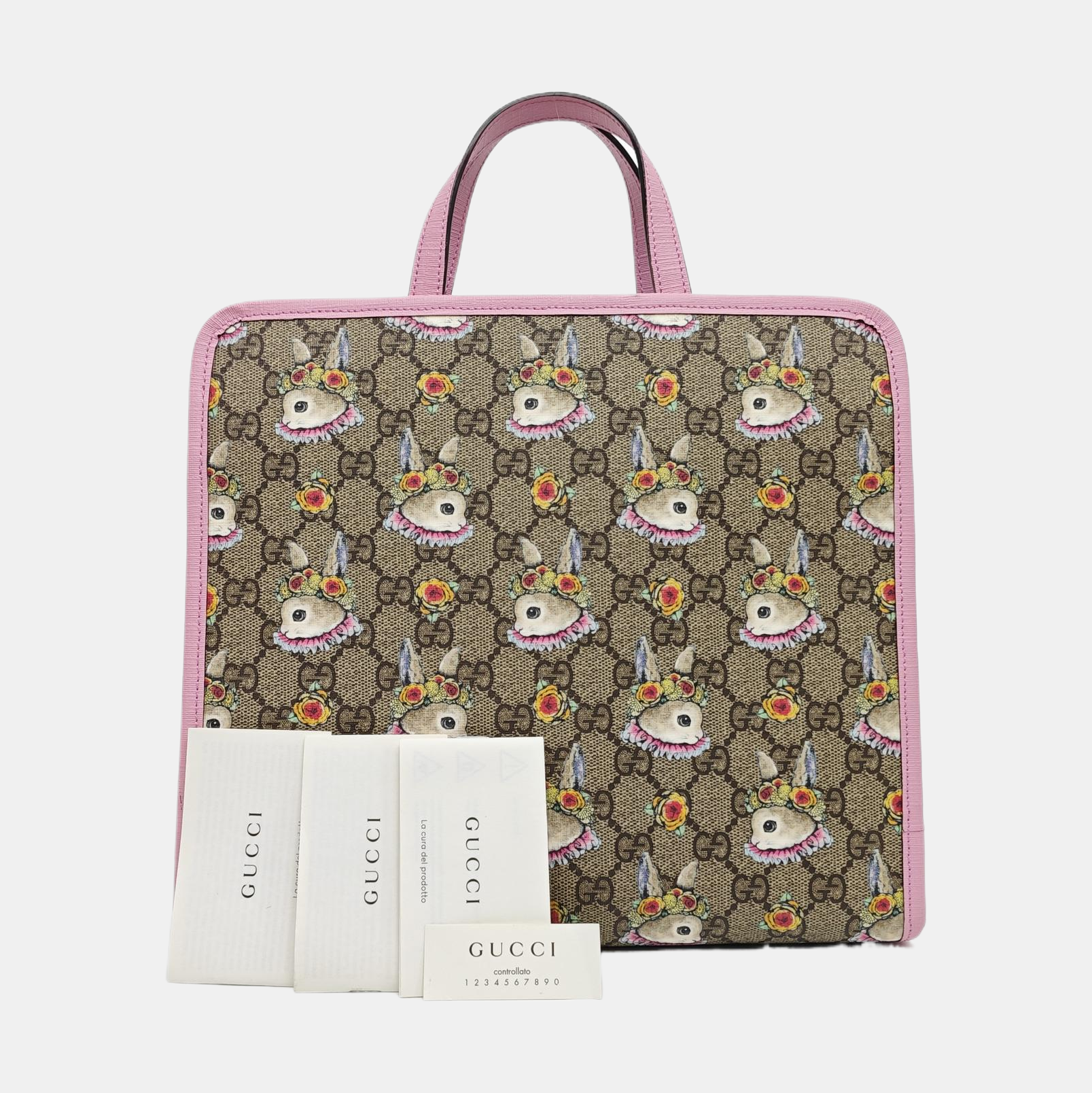 Monogram Coated Canvas Tote Bag Beige