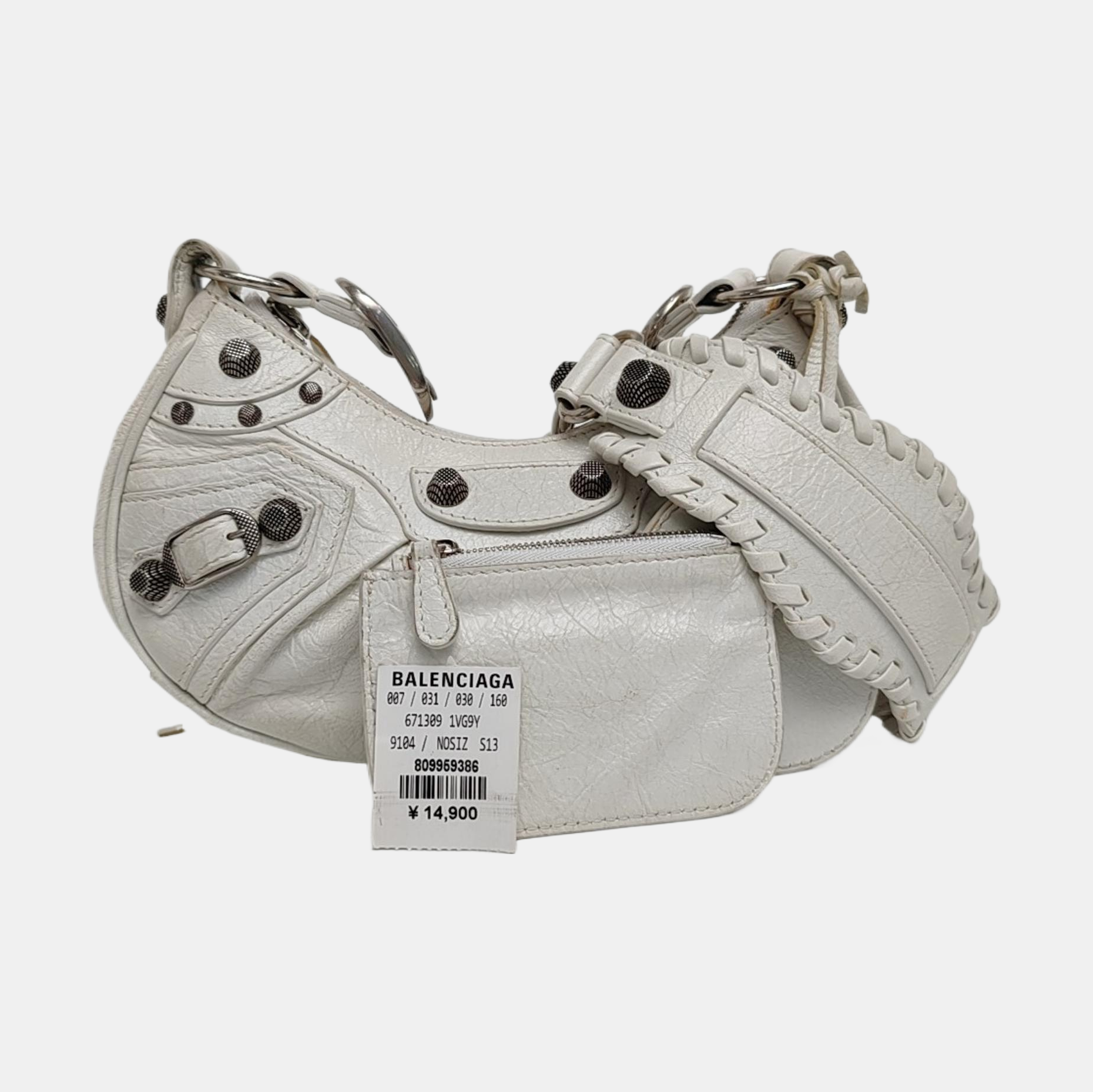 Le Cagole Mini Lambskin White