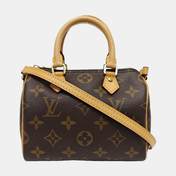 SPEEDY Nano Monogram Coated Canvas Brown