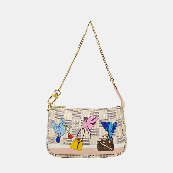 ACCESSOIRES Mini Damier Azur Coated Canvas White