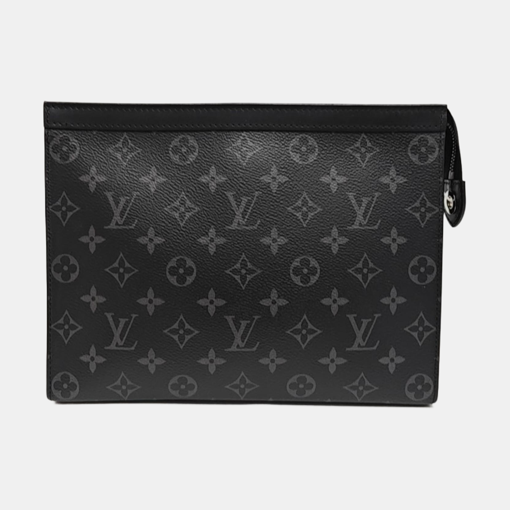 Pochette Voyag MM Monogram Coated Canvas Black