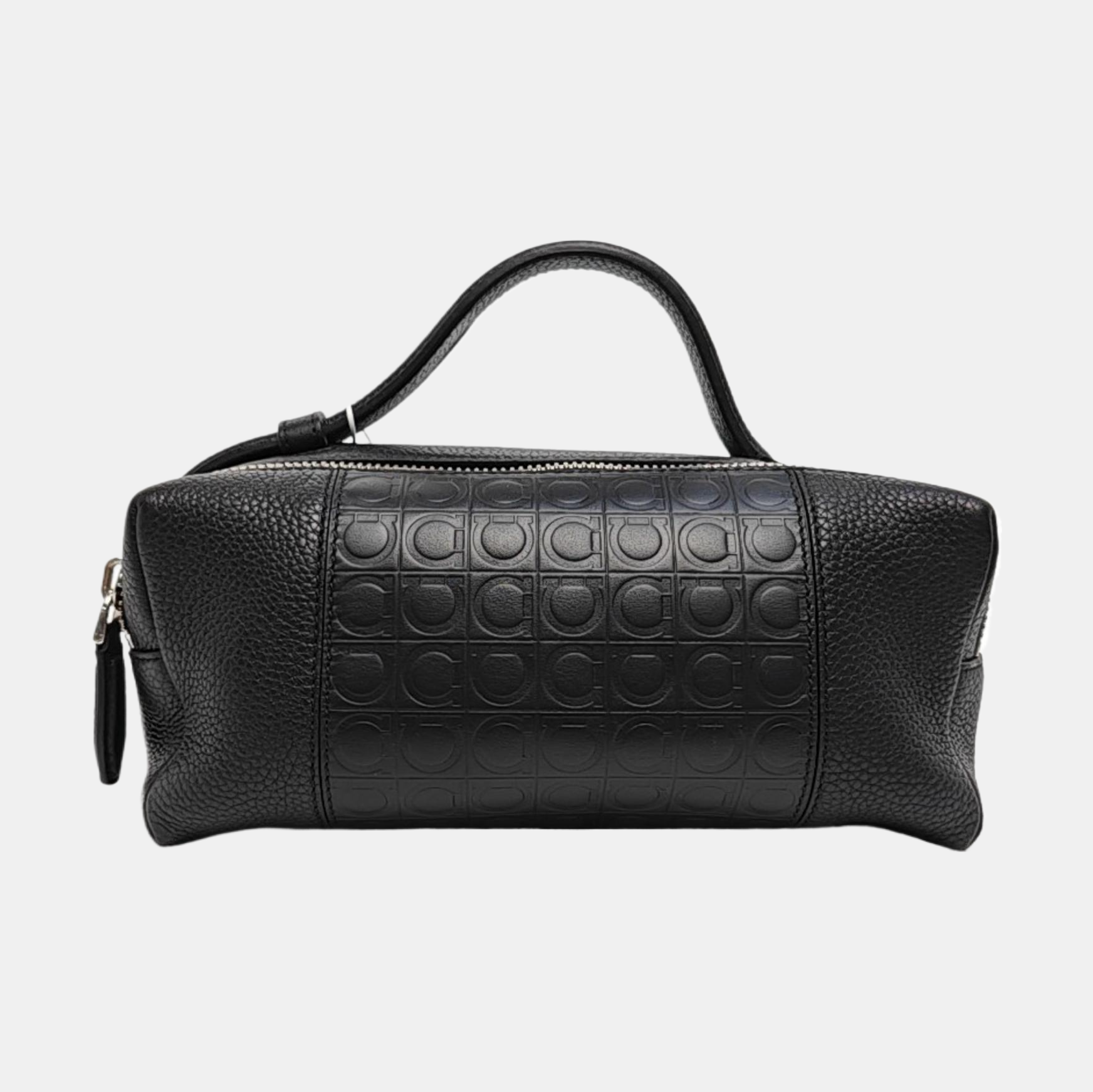 Calfskin Top Handle Bag Black