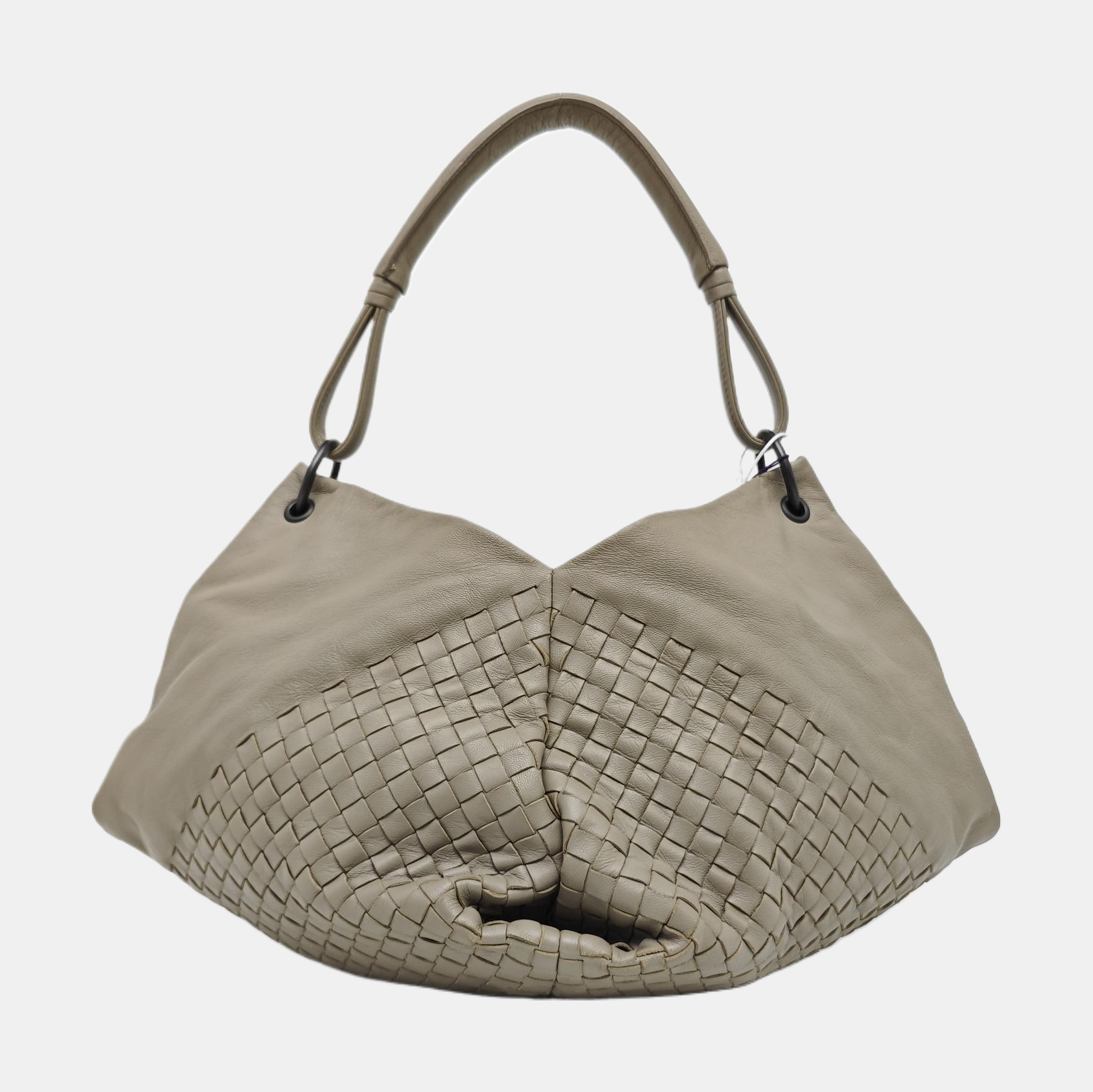 Lambskin Top Handle Bag Gray