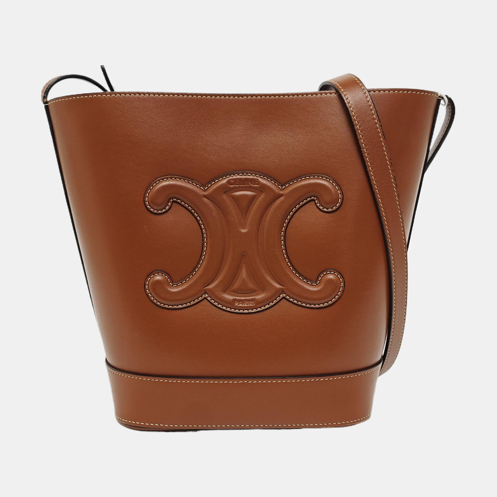 Calfskin Bucket Bag Brown