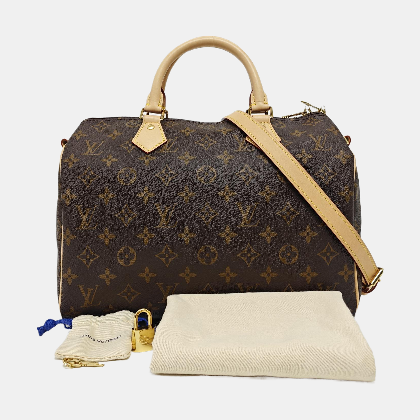 SPEEDY 30 Monogram Coated Canvas Brown
