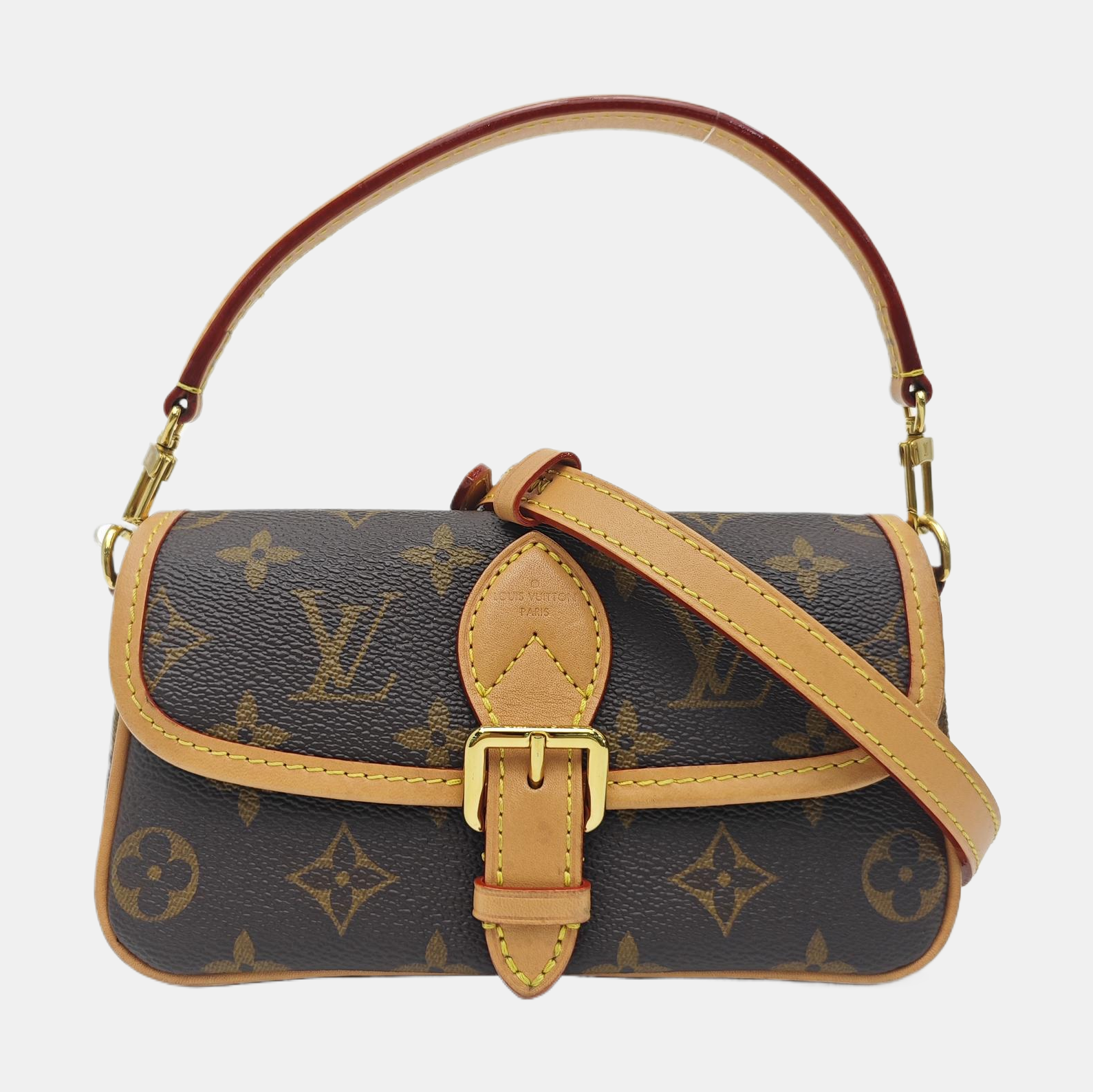 DIANE Nano Monogram Coated Canvas Brown
