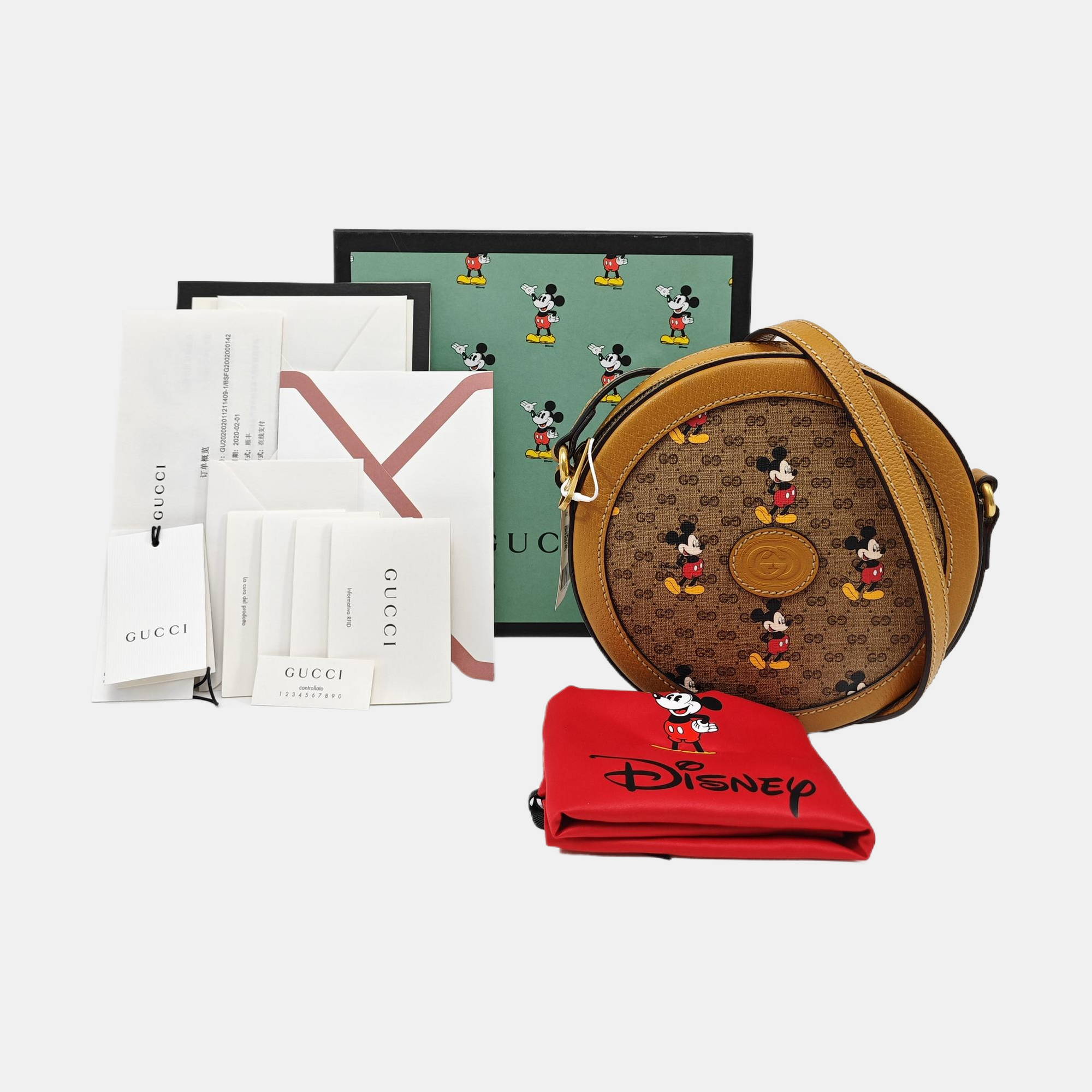 Disney X Gucci Monogram Coated Canvas Brown