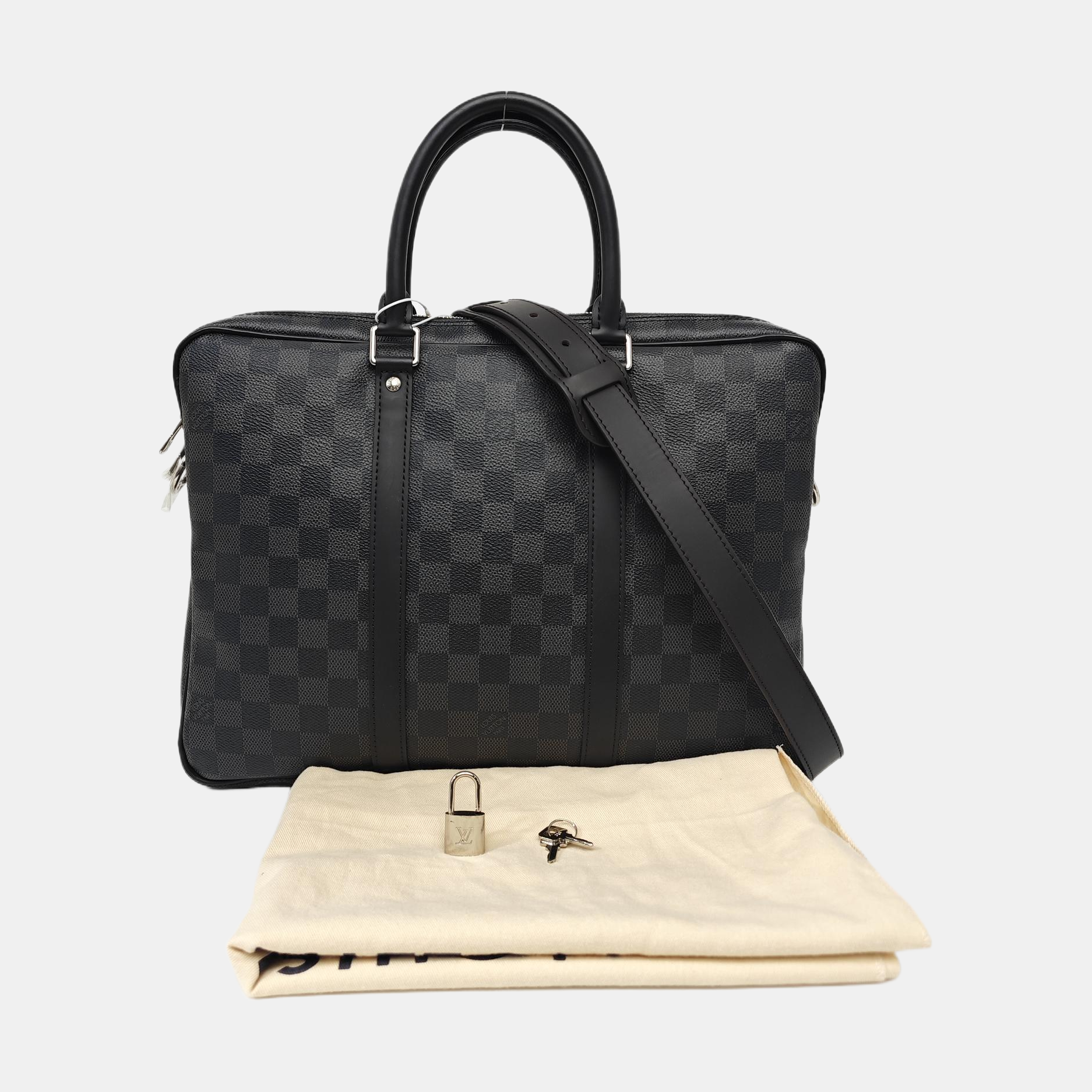 PORTE-DOCUMENTS PM Damier Graphite Coated Canvas Black