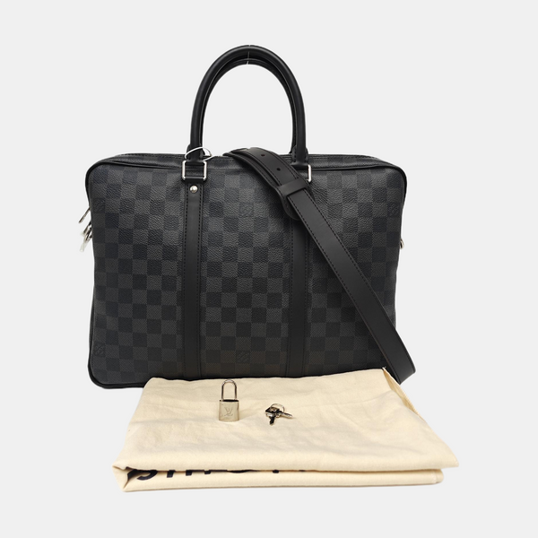PORTE-DOCUMENTS PM Damier Graphite Coated Canvas Black
