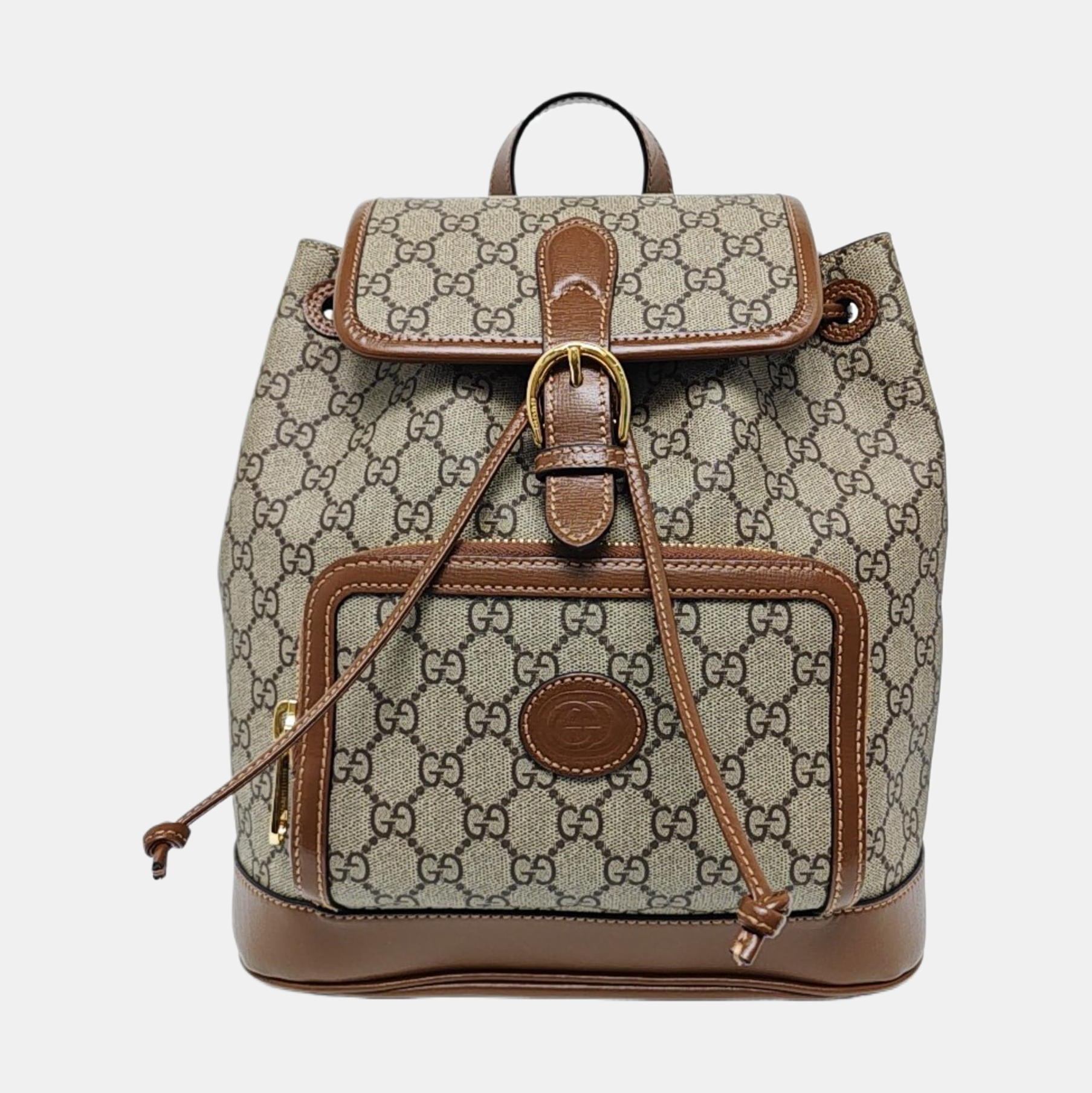 Monogram Coated Canvas Backpack Black