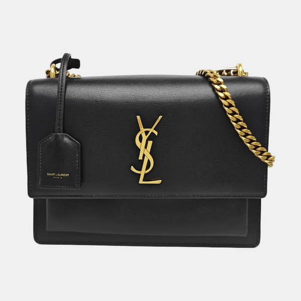SUNSET Medium Calfskin Black