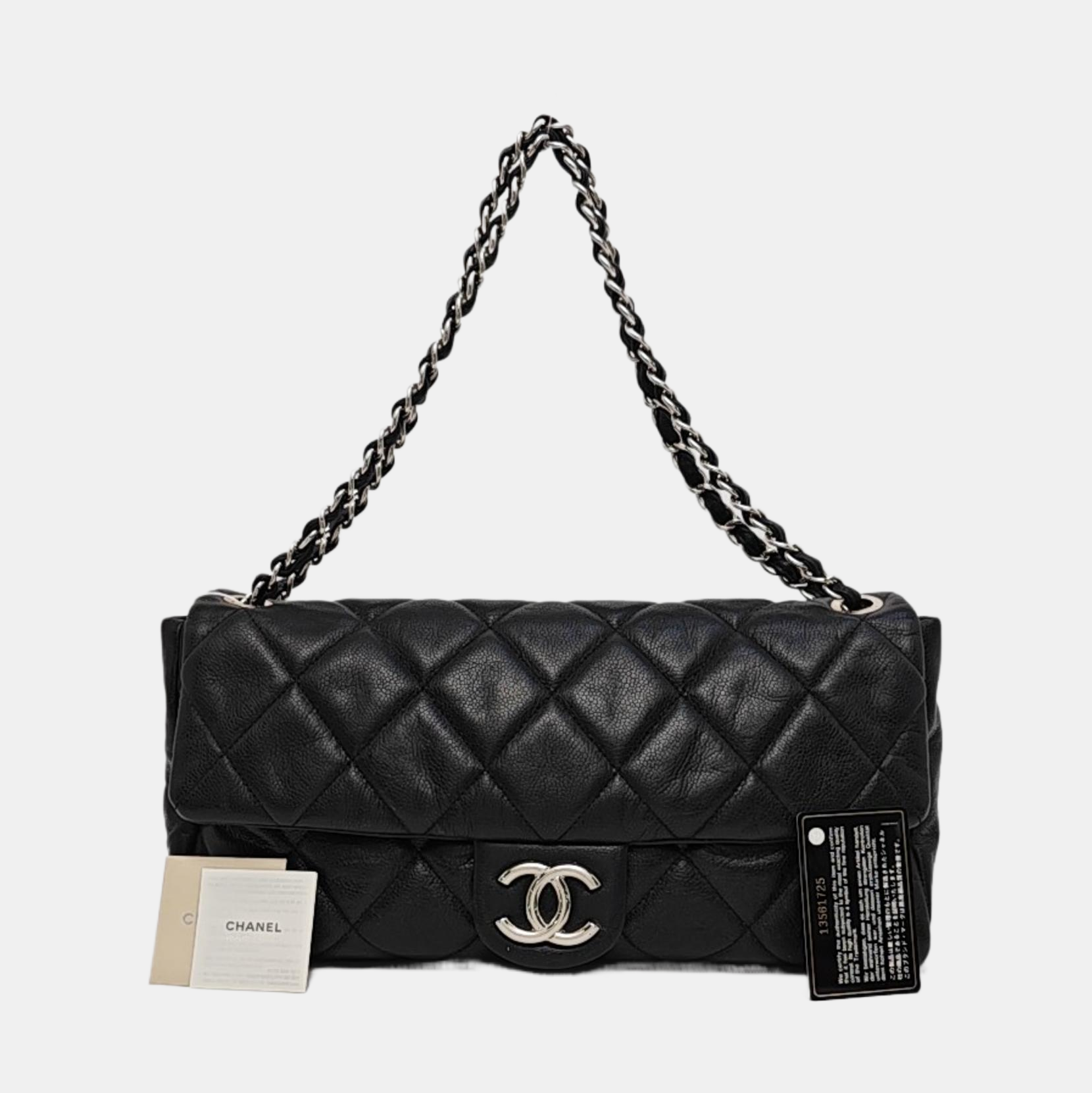 Quilted Grained Calfskin Black