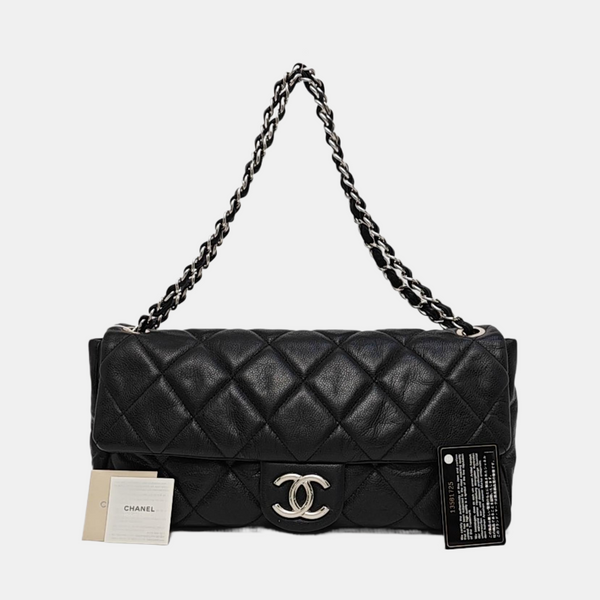 Quilted Grained Calfskin Black