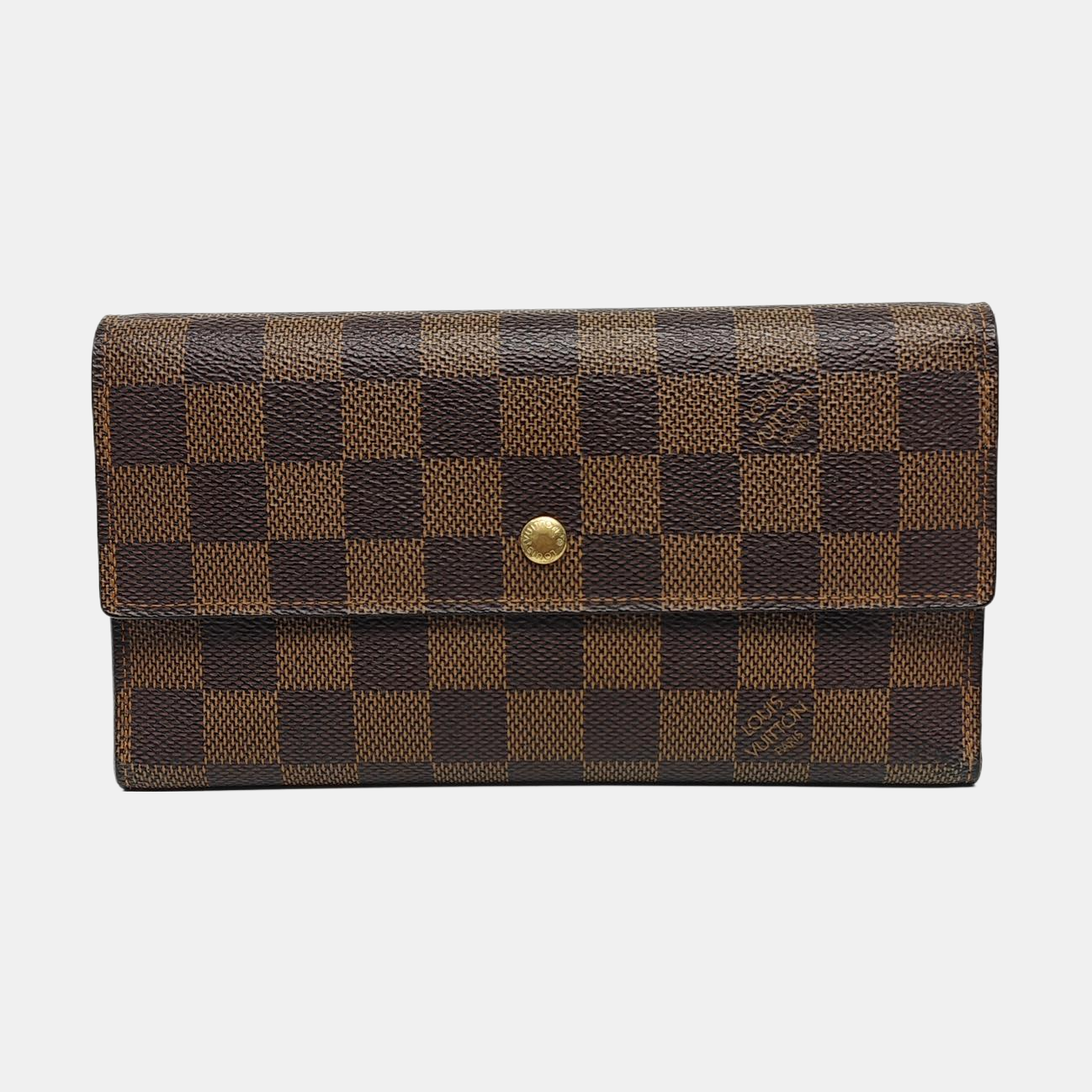 JOSÉPHINE Damier Ebene Coated Canvas Brown Wallet