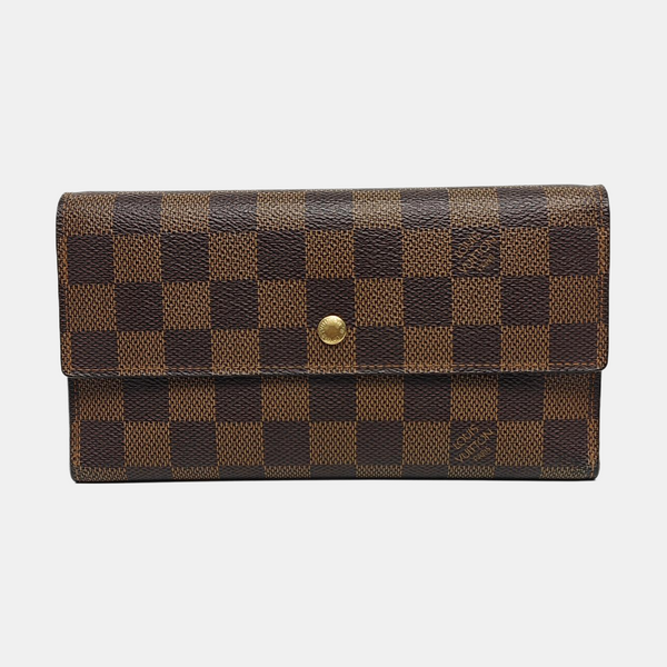 JOSÉPHINE Damier Ebene Coated Canvas Brown Wallet