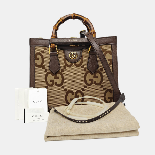 Diana Small Monogram Canvas Beige